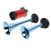 Dual Trumpet Air Horn Kit with Compressor 130dB 530 680Hz 12V Universal for Truck Car SUV Yacht