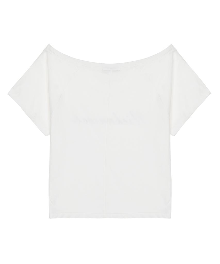 Nigaennikol Raglan Lettering Top_Ivory