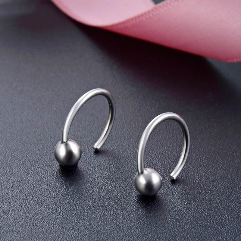 

Женские серьги Tancision из настоящего серебра, простые серьги круглой формы, подарки для свадебной вечеринки, модные украшения