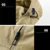 Men Jacket Spring and Autumn Fashion Versatile Windproof Waterproof Workwear Hooded Jacket Outdoor Travel Leisure Camping Jacket