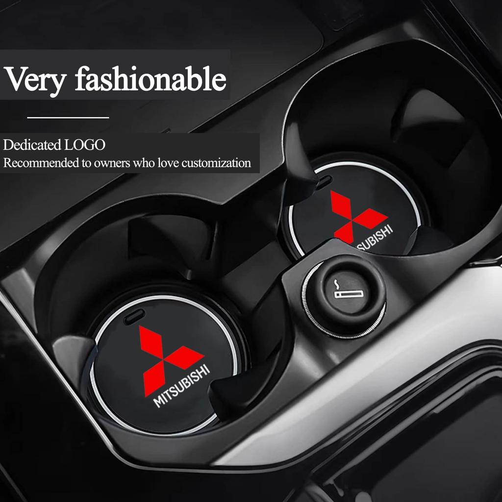 Mitsubishi Non-Slip Coaster Run Evo Lancer EX RVR ASX RALLIART Eclipse Mirage Outlander PHEV