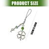 Large Four Leaf Clovers And Dolphin Charm Silver Alloy Keychain For Phone Bag Or Keys Keyring Decoration