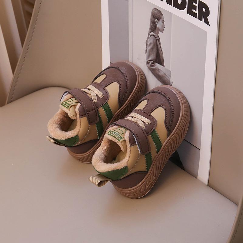 Baby Boys' Shoes Winter Fleece-Lined Soft-Sole, 0-1 Year Old Toddler Walking Shoes, Girls' Fleece Boots, Anti-Slip Infant Anti-Kick Shoes.