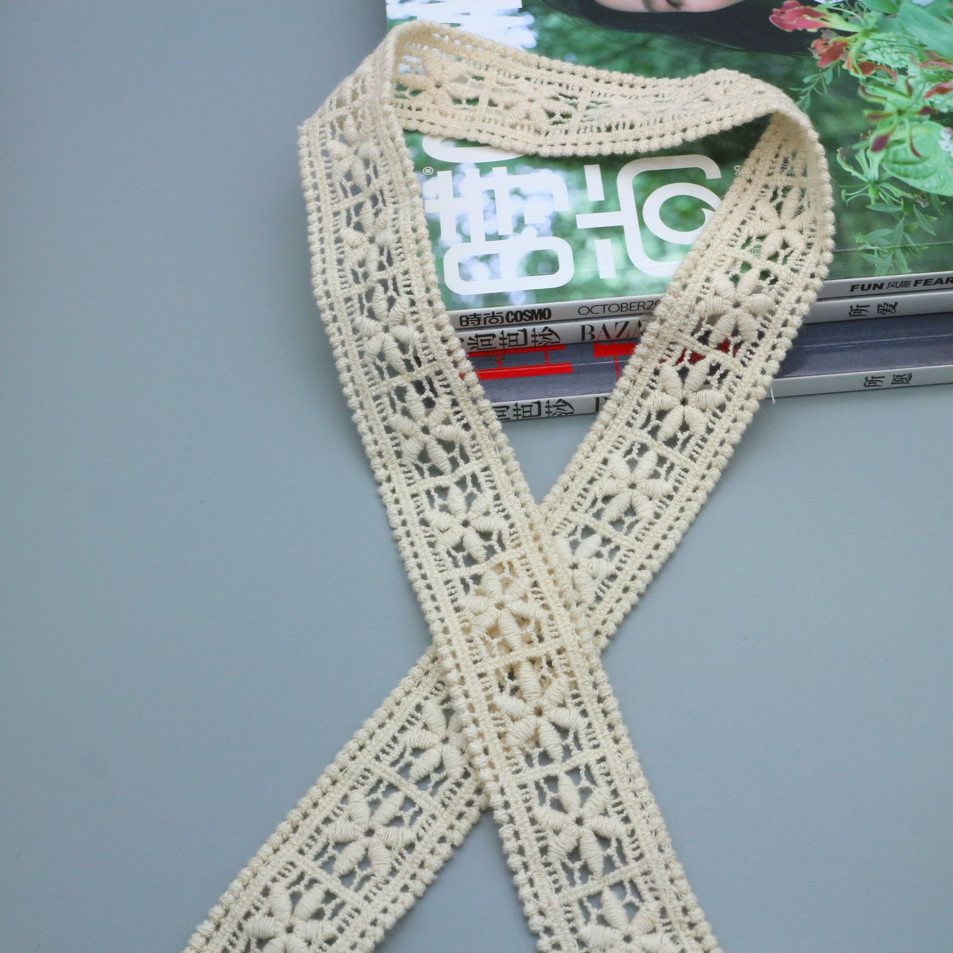 Водорастворимые хлопковые кружевные аксессуары для одежды, кружевные аксессуары для одежды, кружево для дивана, штор DIY, водорастворимое кружево K1985