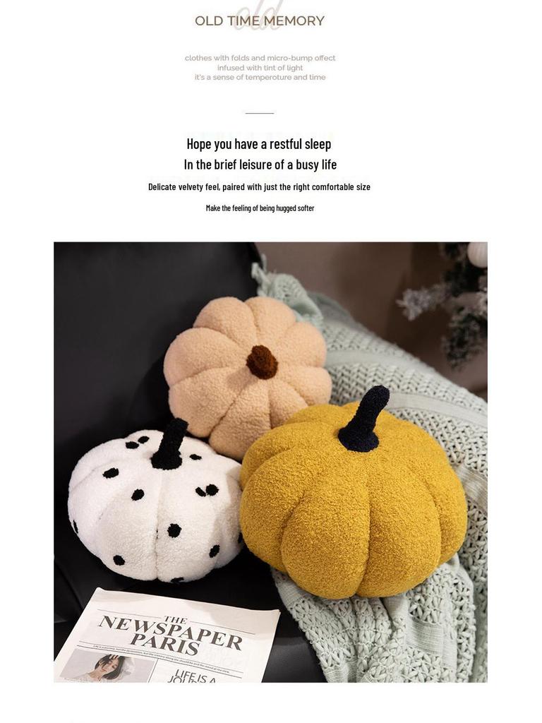 Plush Pumpkin Throw Pillow for Living Room & Indoor Decor