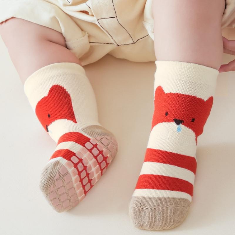 Baby Anti Slip Floor Sock Newborn Footwear Spring Autumn Middle Tube Sock Boy Girl Soft Cotton Cartoon Socks Kids Cartoon Sock