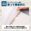 Nijimomo 10 with Zippered Transparent Loose-leaf Paper, A4, 4-hole, Sheets, Pocket, Waterproof, (A4)