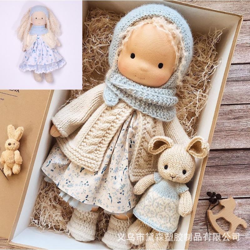 Cotton Body Waldorf Doll Doll Artist Handmade Mini Dress-up Doll DIY Waldorf Doll