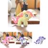 Weiches Kurzes Plüsch Pony Schlüsselanhänger Buntes Stofftier Perfekt für Taschenzubehör
