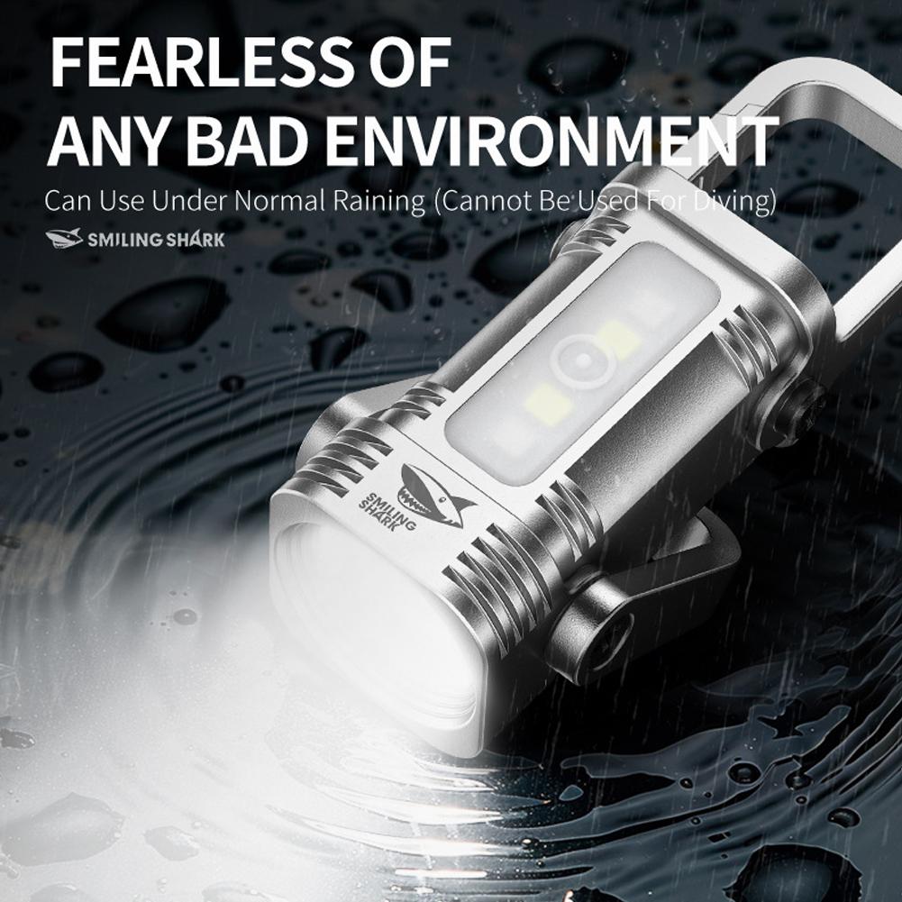 Newest COB Work Light Type-C Rechargeable LED Flashlight Keychain Hanging Camping Hiking Lamp Mini Outdoor Flashlight 1/2/3PCS