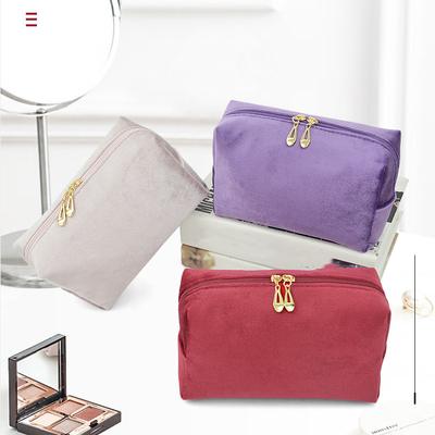 Fashion Velvet Cosmetic Bag Girls Sanitary Napkin Pad Pouch Napkin Storage Bag Female Makeup Card Lipstick Storage Bag Case