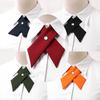 Cămașă cravată pentru femei Design de culoare solidă Închidere ușoară cu cataramă Design încrucișat Cravată pentru gât Uniforme de lucru pentru absolvire Cravată pentru studenți