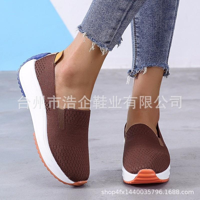 Shoes mesh shoes new flying woven shoes women's foot cover shallow mouth casual sports shoes