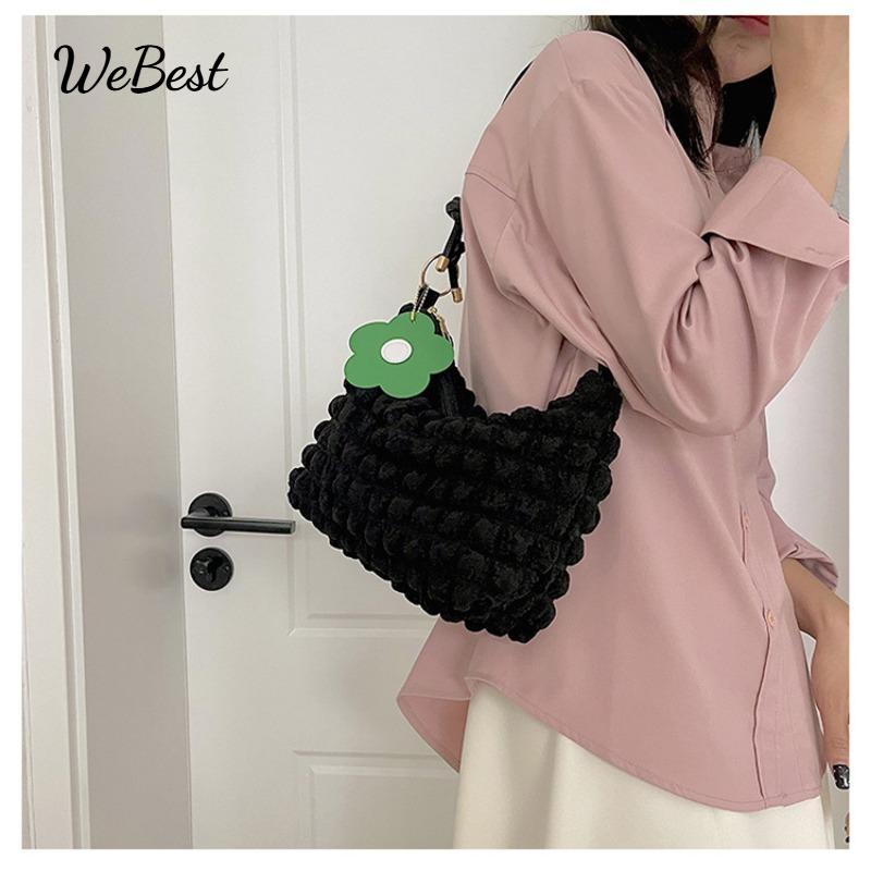 

Women s Pleated Casual Armpit Bag Shoulder Bag зелёный