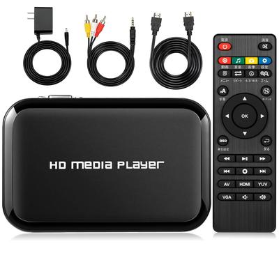 4K Multimedia Full HD Player SD USB Flash und HDD Spielt und Unterstützt und Komponente Spielt auf Fernsehern und Groß für Digital Enthält HDMI-Kabel Player,