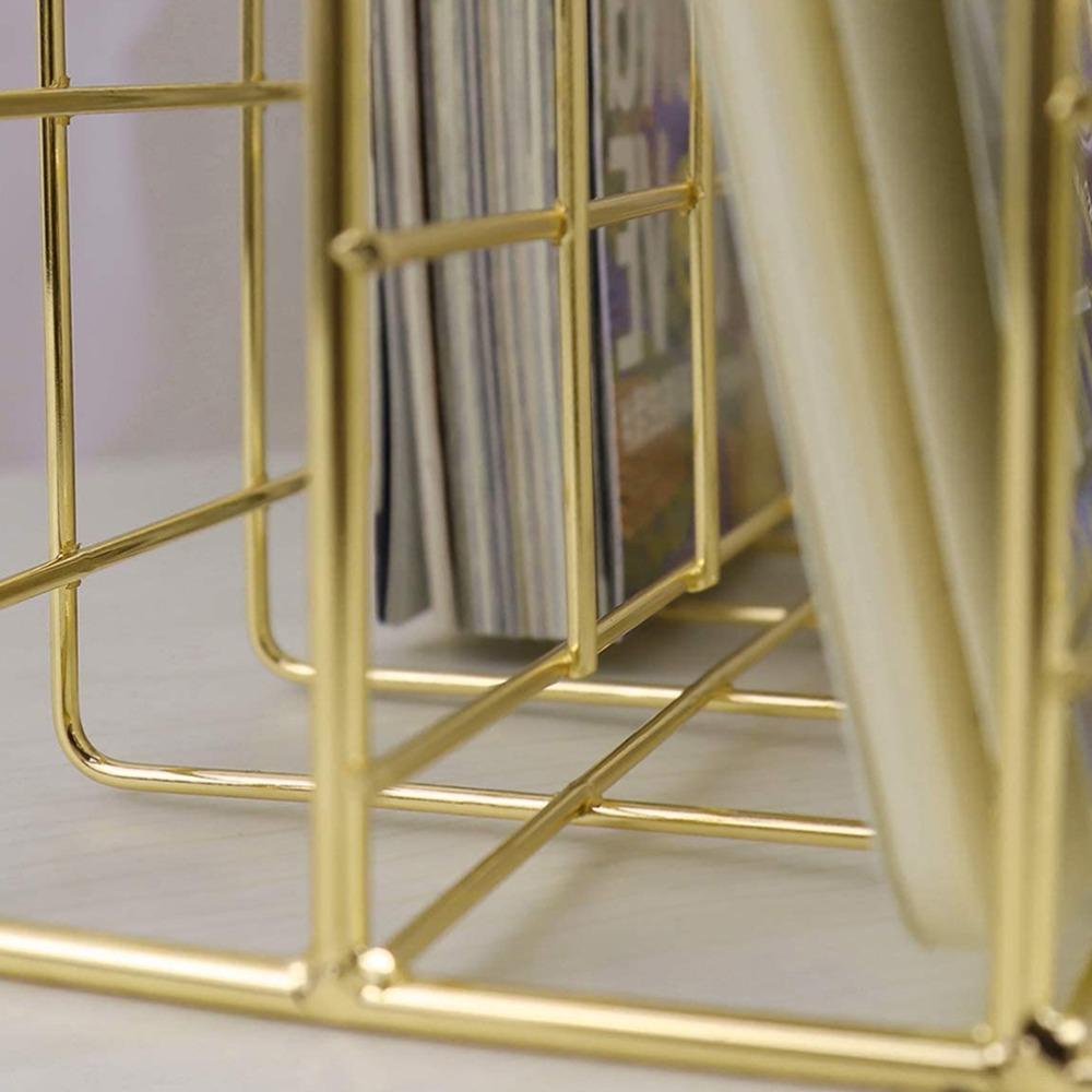 Three Grid Desktop Storage Rack L Shaped Mail Sorter Holder Bookcase Holder For Office Workers
