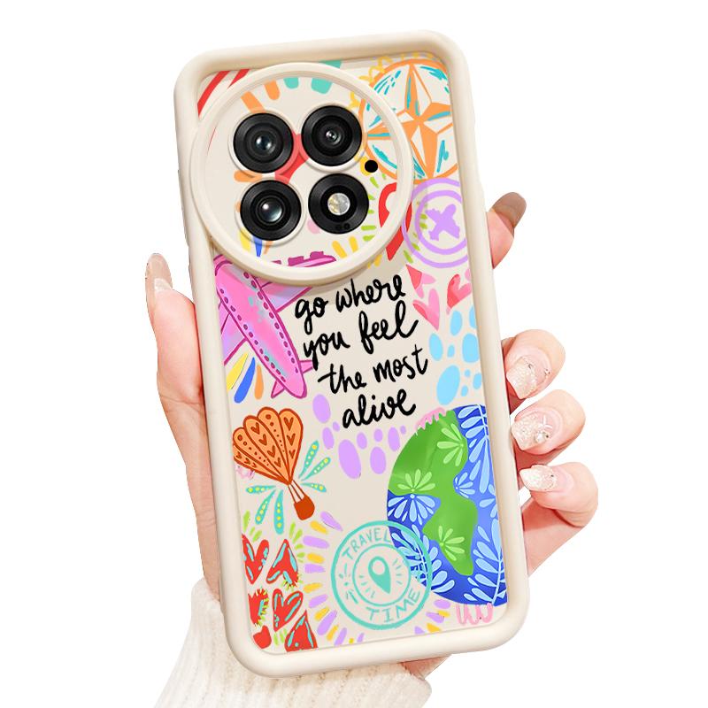 Cartoon Fire Balloon Pattern Case For OnePlus 15 13 13T 12 Shockproof Bumper Silicone Cover For Oneplus Nord 5 13R 12R 11R 5G