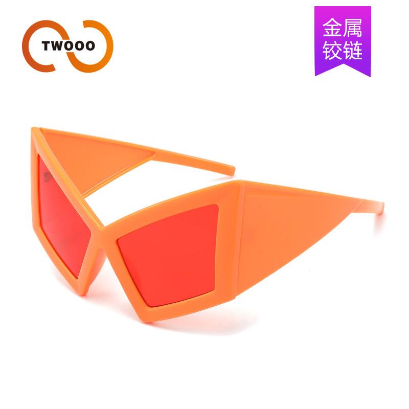 Zwei Kreise, Brille mit Zukunftstechnologie, personalisierte Lokomotiv-Wind-Sonnenbrille mit großem Rahmen, übertriebene moderne Sonnenbrille T1197