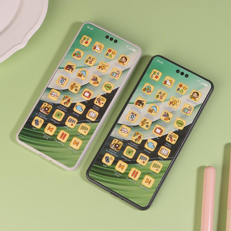 1 Satz Lernvokal Englisch Handy Vokal Requisite Modell Baby Simulation Handy Spielzeug Bildschirm Musik Frühe Lernspielzeuge