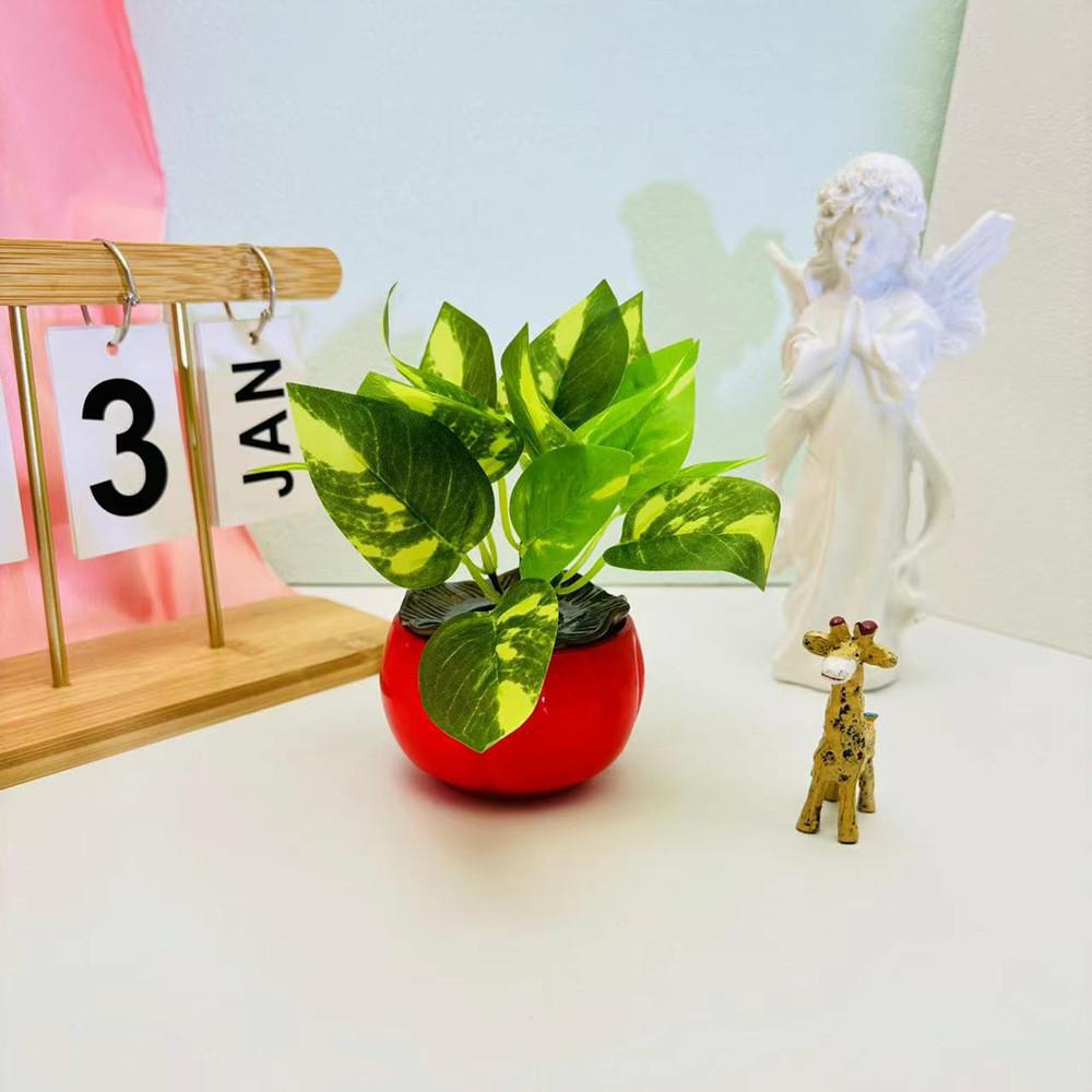 Persimmon Epipremnum Aureum Flowerpot Simulation Green Plant Plant Potted