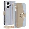 For Xiaomi Redmi Note 13 Pro+ 5G Crossbody Case Zipper Pocket Phone Cover with Makeup Mirror