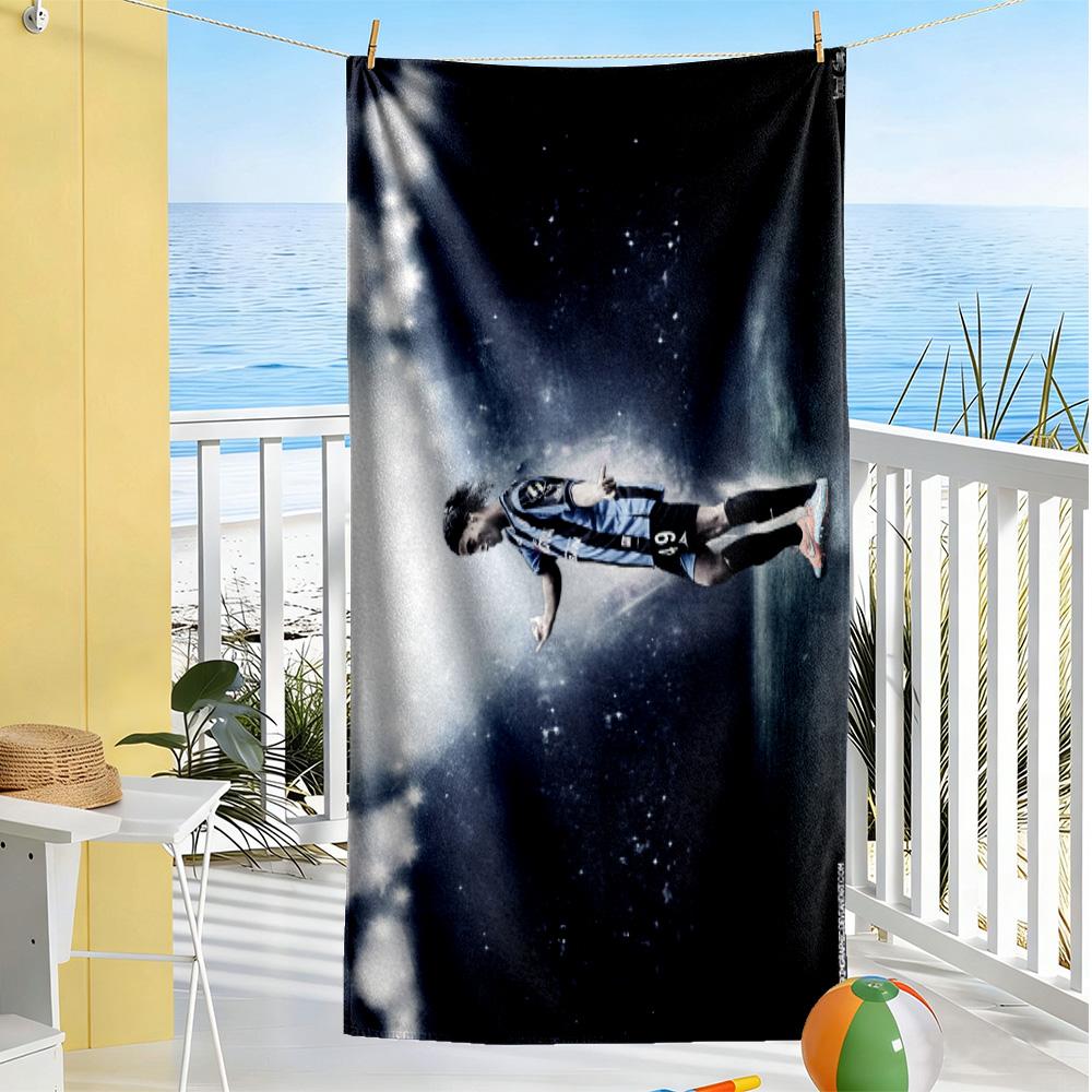 Player Celebrates Victory Moment Beach Towel Quick-Dry Soft Microfiber Comfortable Lightweight