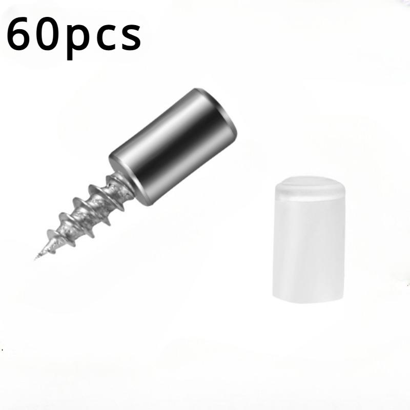 120pcs Self-Tapping Screws Cabinet Laminate Shelf Support Pegs with Non-Slip Sleeve Shelves Kitchen Glass Furniture Closet Shelf Pins