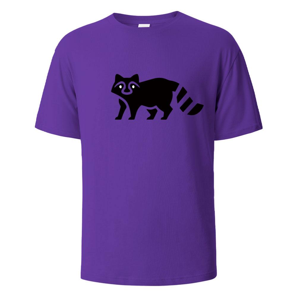 Little Raccoon Funny Printed Tshirts For Men 100Cotton Summer Breathable Comfortable Tops ShortSleeved Oneck Men Clothing