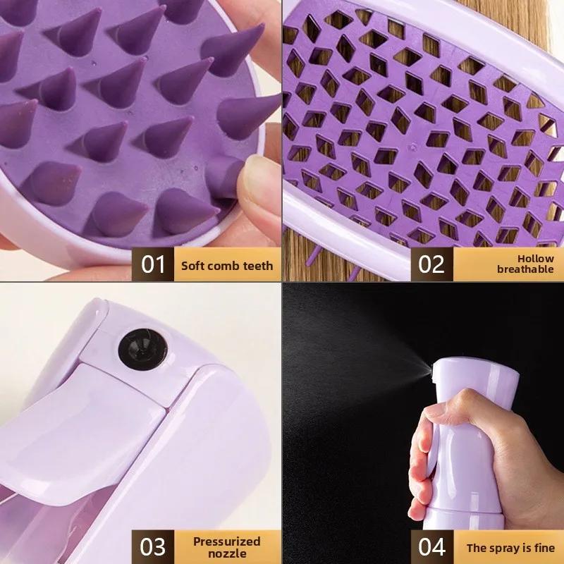 3pcs set Scalp Massage Comb Hollow Out Comb Shampoo Massage Brush For Bath Hair Washing Spray Bottle Salon Hairdressing Tools