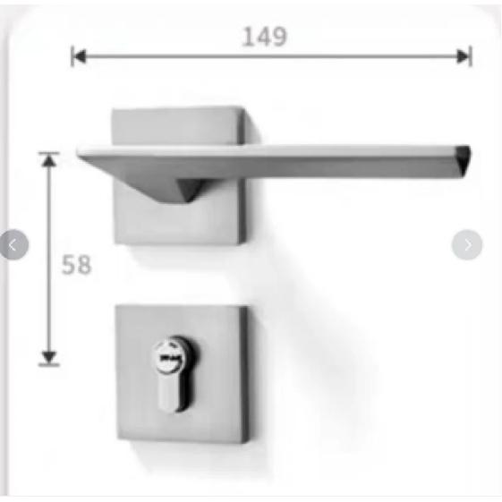 Indoor Bedroom Silent Room Door Lock Nordic Nickel Brushed Split Lock Simple Household Handle Lock