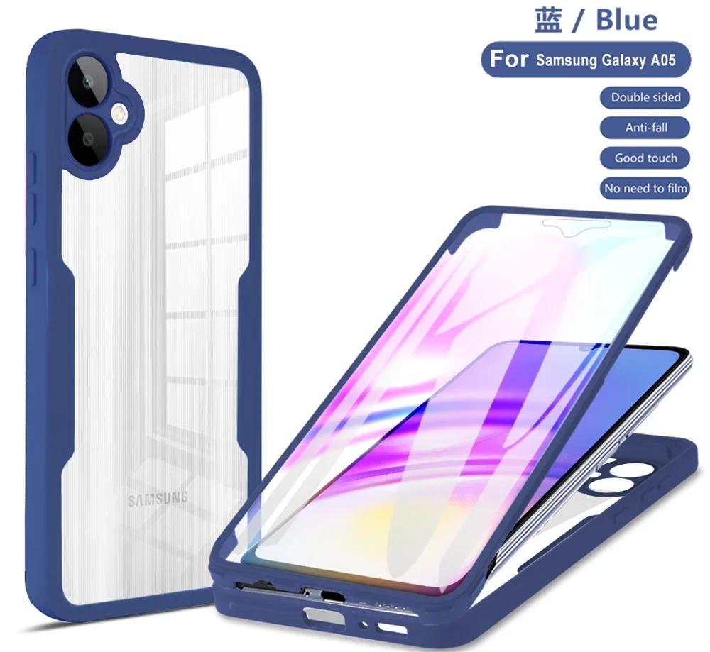 360 Full Body Double Case For Samsung S24 S23 Ultra S22 Plus S21 FE A55 A35 A25 A15 A05 A54 A34 A73 A53 A33 5G Shockproof Cover