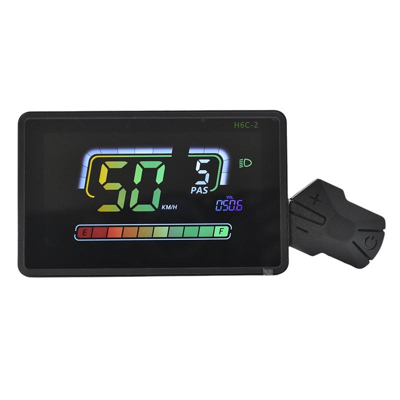 Classy-H6C-2 E-Bike Meter LCD Display Electric Scooter Speedometer Dashboard UART 24V-60V Formountain Electric Bike SM6PIN