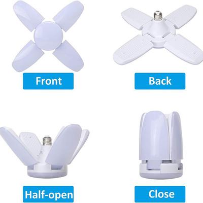 Żarówka LED E27 w kształcie wachlarza Ac220V 28W Składana żarówka LED do domu, salonu, magazynu, garażu, lampa sufitowa