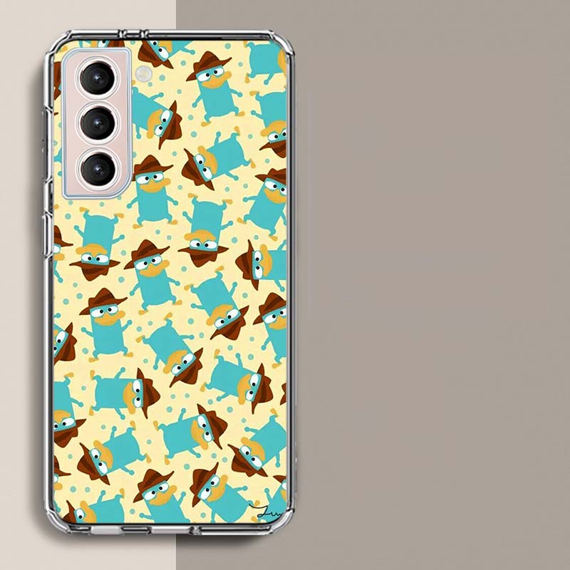 Cartoon Perry The Platypus Phone Case For Samsung Galaxy S25 Edge S24 S23 FE S21 S20 S10 Plus S22 S26 Ultra Cover Clear Cases TP