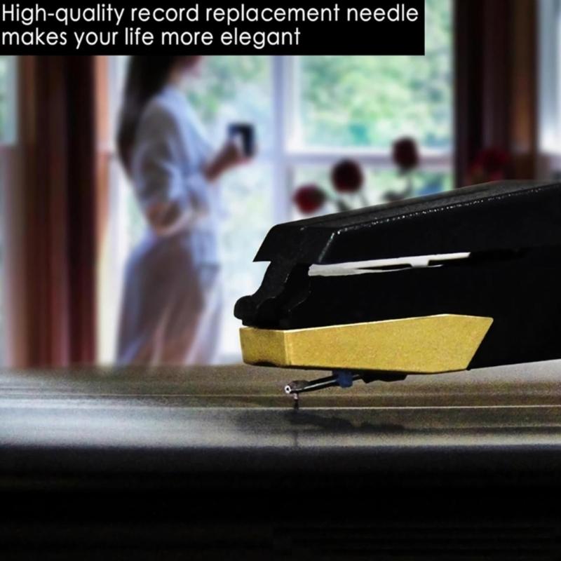 Diamond Tip Record Player Needle Cleaning Brush Phonograph Part Needle Replacement Plastic Texture for Record Players