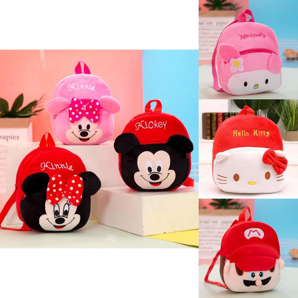 Cute Cartoon Kids Schoolbag Plush Mini Backpack For Travel And Casual Use