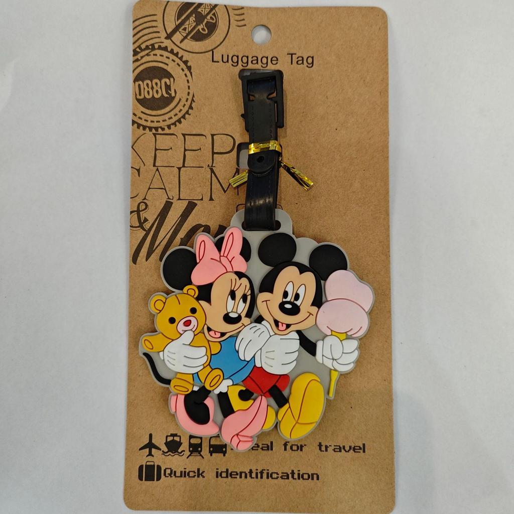 Cute Cartoon Bowknot Silicone Luggage Tag - White Palm Design