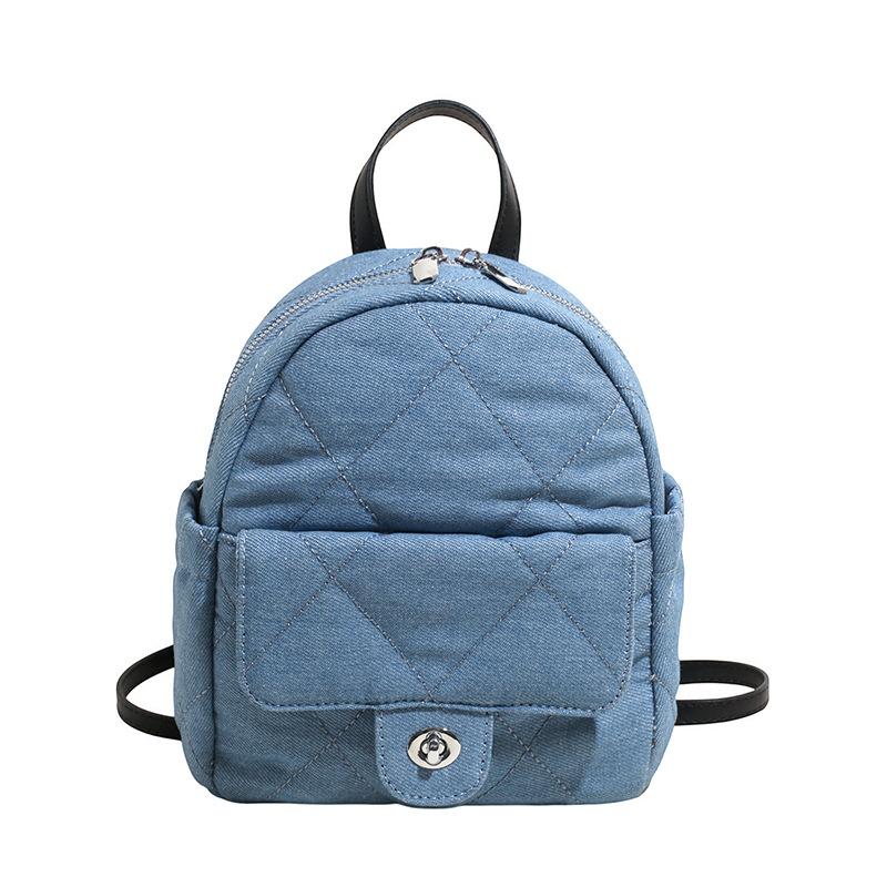 

Xiaoxiangfeng rhombus chain backpack women s messenger bag 2025 new versatile college student class commuter backpack