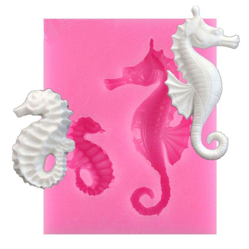 Timeless Design 3d Sea Horse Silicone Fondant Mold For Classic Cake Decor
