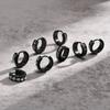 Black Viking Thors Hammer Earrings for Men Boys, Waterproof Stainless Steel Hoop Huggie Earring Jewelry, brincos masculinos