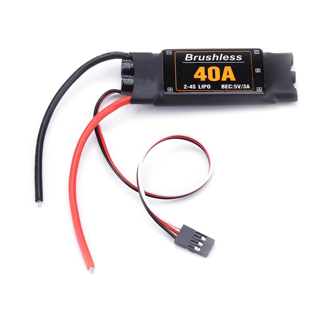 

40A Brushless ESC With 5V/3A BEC For RC FPV Quadcopter RC Airplanes Helicopter чорний