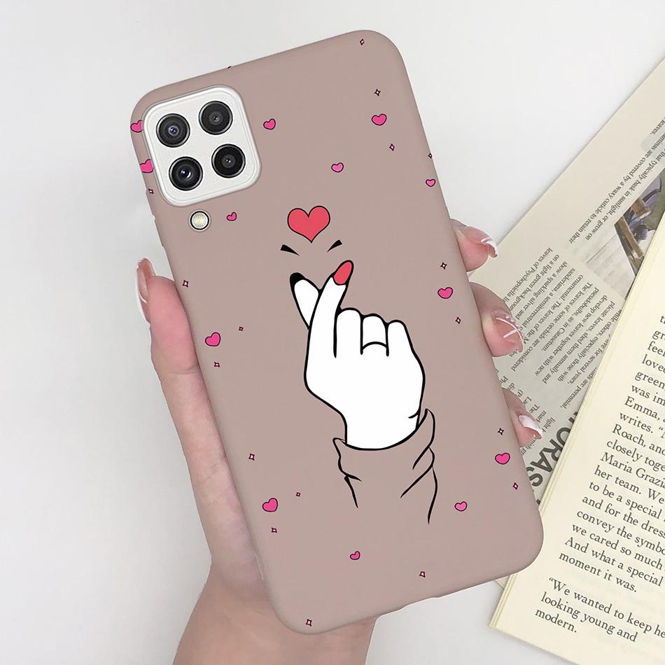 For Samsung Galaxy A22 4G 5G Case SM-A225F Love Heart Soft Silicon Phone Cover For SamsungA22 GalaxyA22 M22 A 22 4G 5G Fundas