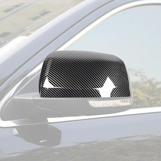 For Dodge Durango 11-26 Carbon Fiber Left Right Side Rear View Mirror Cover Trim
