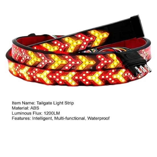 60-tums lastbilsbaklucka ljuslist pilformad blinkerslist väderbeständig LED-list signal broms back för lastbilar SUV:ar bilar