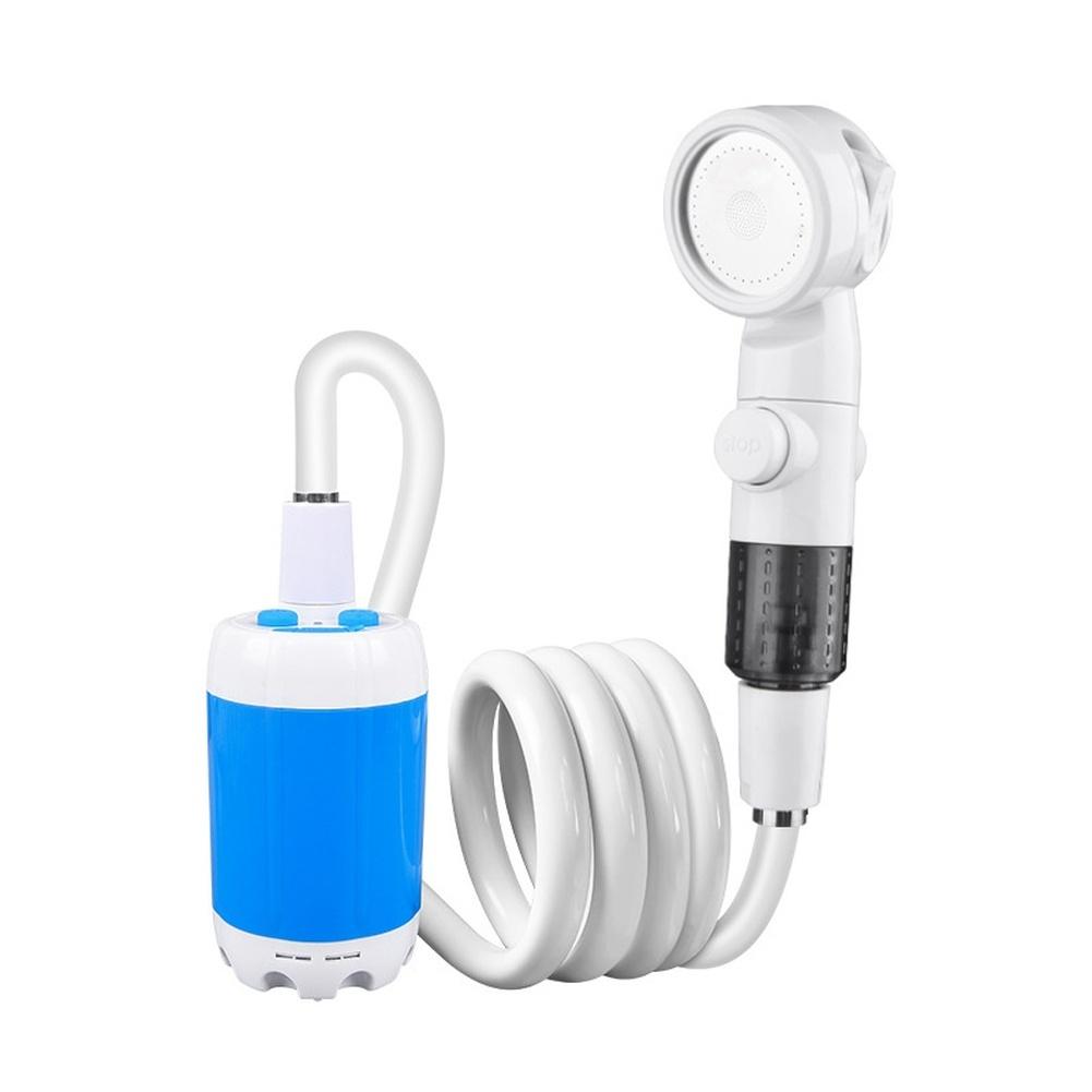 Portable Electric Shower Outdoor Camping Water Pump With 4000mAh Battery 5Lmin Water Pump And Nozzle Length 220cm Shower Set