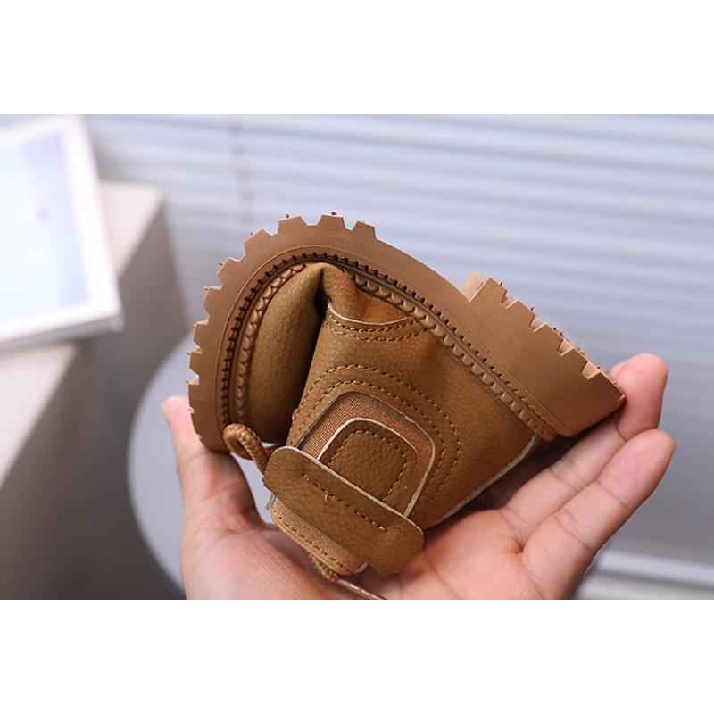 Children's New Fashion British Ankle Boots Boys Side Zipper Stylish Casual Martin Boots Girls Soft Sole