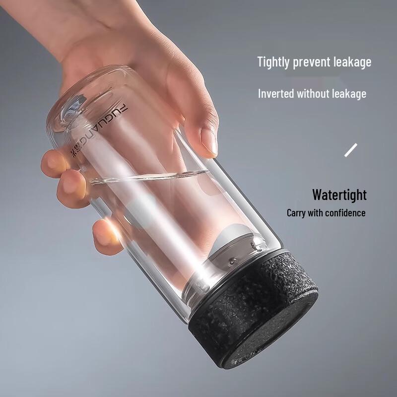 FUGUANG Double-Layer Glass Tea Infuser Bottle