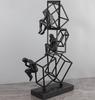 Minimally Abstract Metal Frame, Thinker, Character Art Decoration, Decoration, Living Room Sculpture, Home Decoration