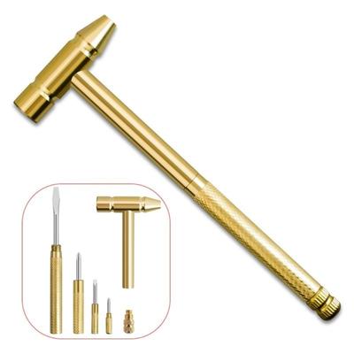 Marteau en Cuivre 6 en 1 avec Fonction Tournevis Outils à Main pour l'Artisanat