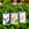 Colorful Acrylic Text Keychain: DIY Bag Decoration Pendant Fun Gift